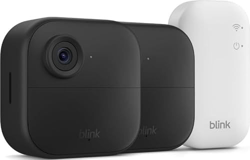 Blink Outdoor 4 – Wireless smart security camera, two-year battery life, 1080p HD day and infrared night live view, two-way talk. Sync Module Core included – 2 camera system