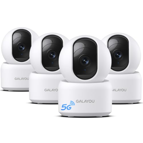 GALAYOU 2K Indoor Cameras for Home Security-Baby/Pet/Dog/Cat Monitor with Phone APP, Wi-Fi Camera with 360° PTZ, Wired Plug, Two-Way Talk Nanny Cam, Easy Set Up, 24/7 TF Card&Cloud Storage, G2 4Pack