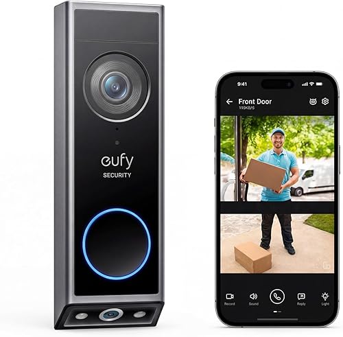 eufy Security Video Doorbell E340,No Subscription,Dual Cameras,2K FHD, — Key features at a glance