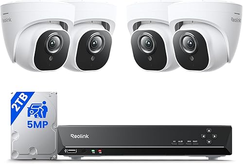 REOLINK Smart 5MP 8CH Home Security Camera System, 4pcs Wired PoE IP C — Build quality and design details up close