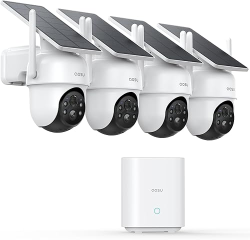 aosu Security Cameras Outdoor Wireless, 4 Cam-Kit, No Subscription Req — Our recommended configuration for best results