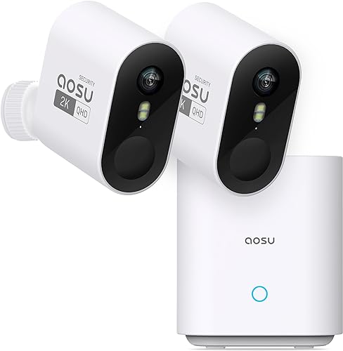 aosu Security Cameras Wireless Outdoor Home System, True 2K HD Night V — Build quality and design details up close
