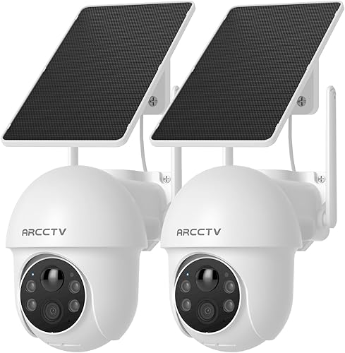 ARCCTV Solar Security Cameras Wireless Outdoor, 4MP 360° View Battery — Our recommended configuration for best results