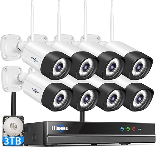 Hiseeu 5MP Outdoor WiFi Security Camera System, 16CH 8 Cam Kit, 2-Way — Our hands-on testing setup for eufy floodlight cam e340 r