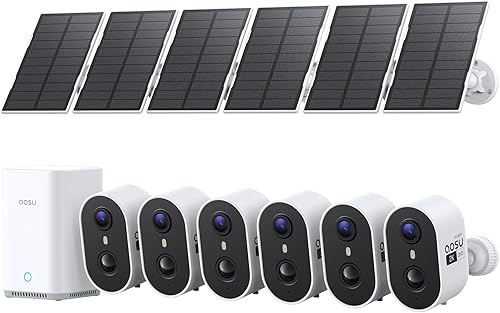 aosu Solar Security Cameras Wireless Outdoor Home System, True 2K HD, — Our hands-on testing setup for eufy floodlight cam e340 f