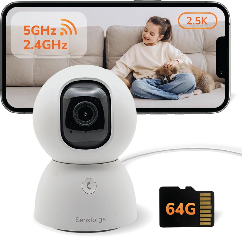 SensForge 2.5K Pan-Tilt Security Camera