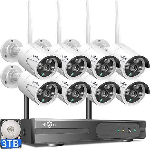 【16CH Expandable】Hiseeu Home Security Camera System, 24/7 Recording, W — Build quality and design details up close