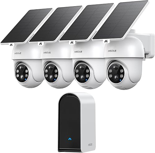 ANSQUE Security Cameras Wireless Outdoor Home System, 4 Camera Kit, No — Our hands-on testing setup for wyze cam v4 vs blink mini 